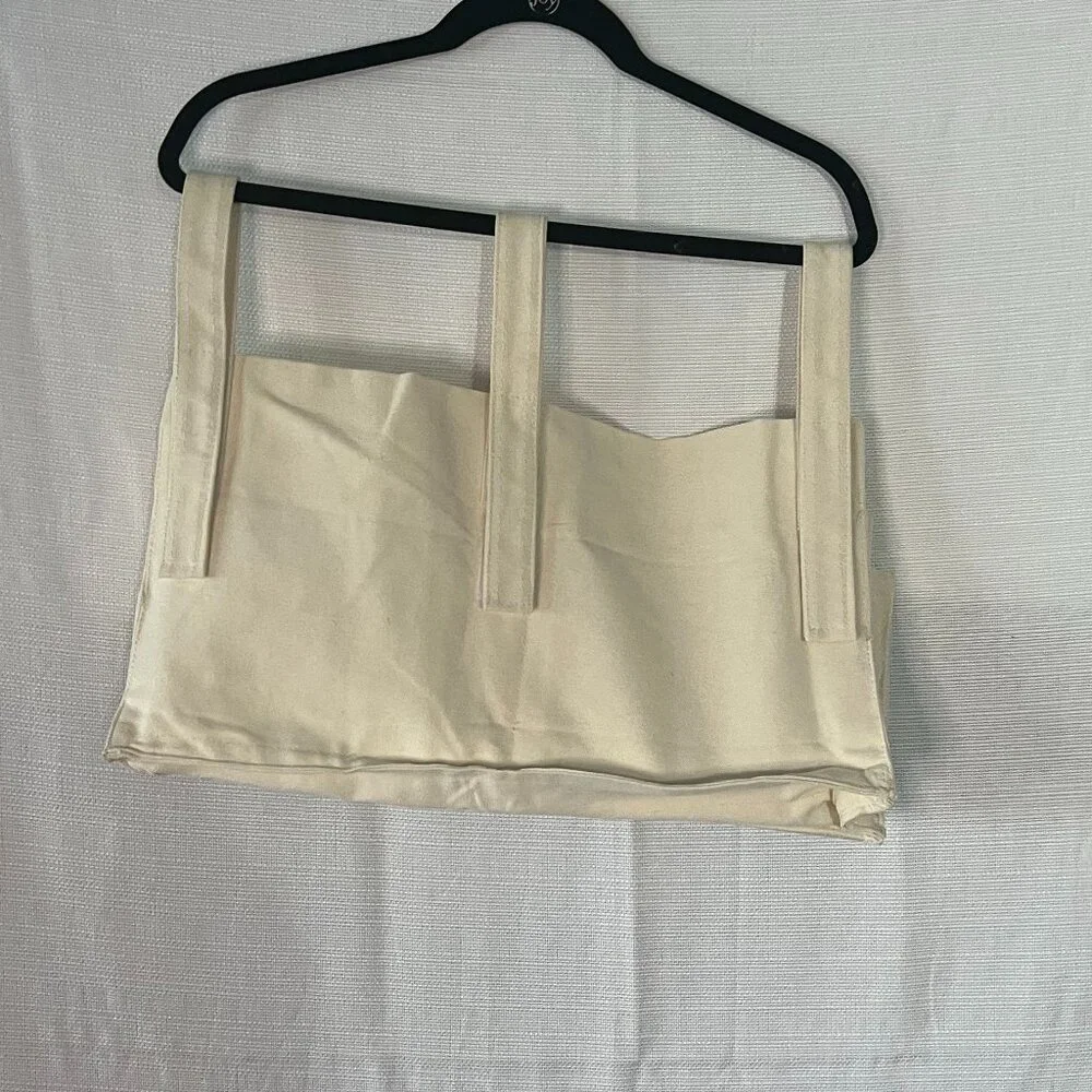 Conforming Macrame Boho Dorm Bed Caddy Organizer Remote Cream - 0198